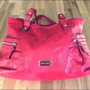 Franco Sarto Red Leather Handbag/Tote